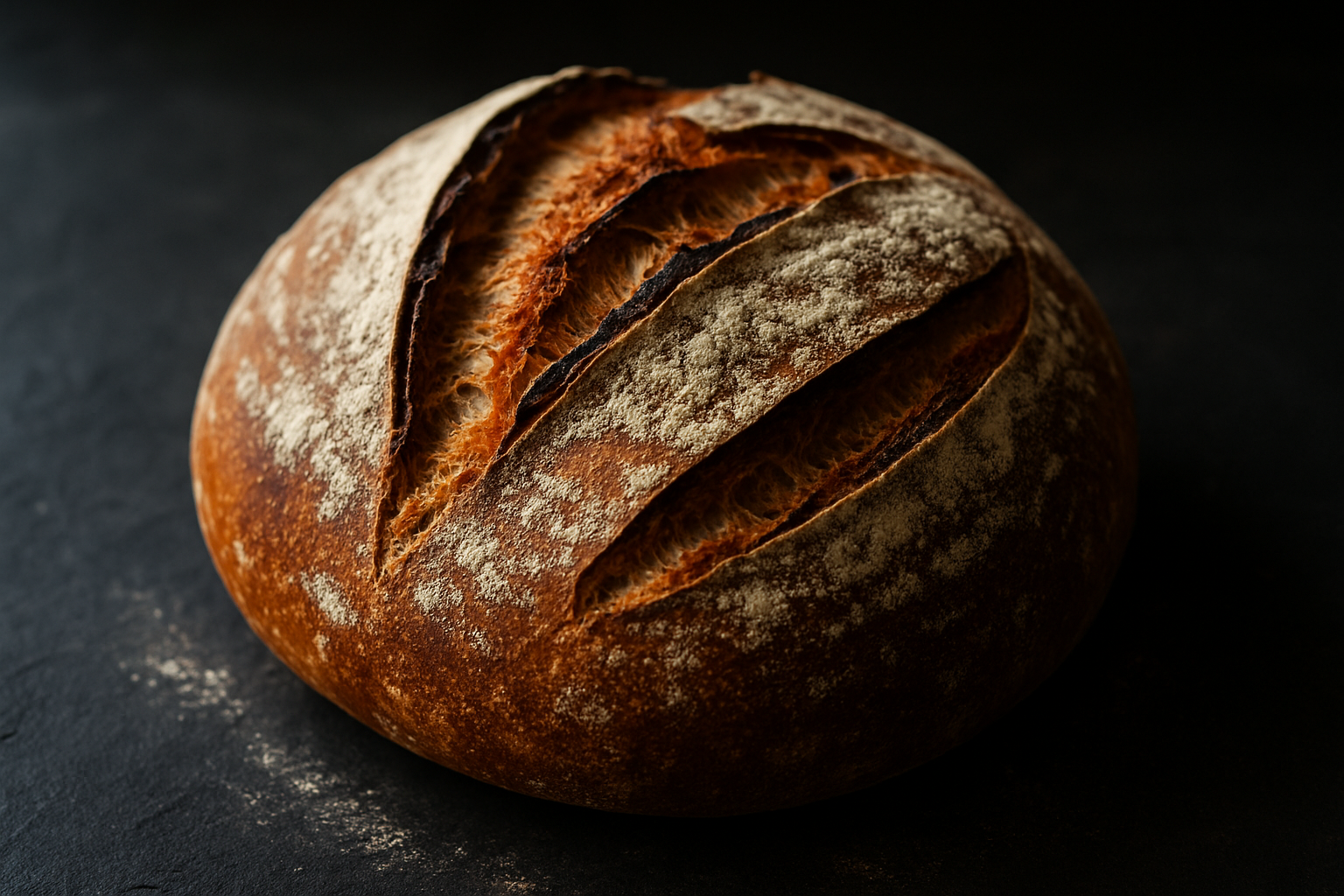 Fresh sourdough boule